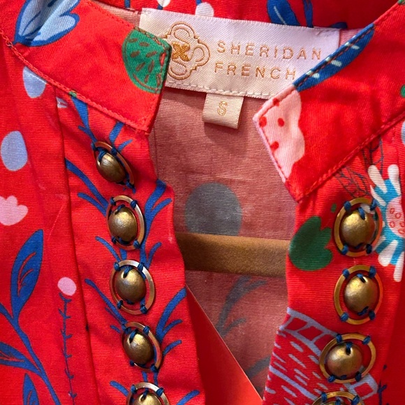 Sheridan French Red Floral Blouse - Picture 3 of 3